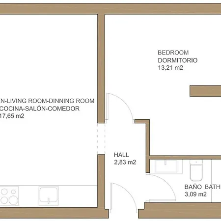 Apartment Bright Apartment- 1bd 1bth- Alonso Cano