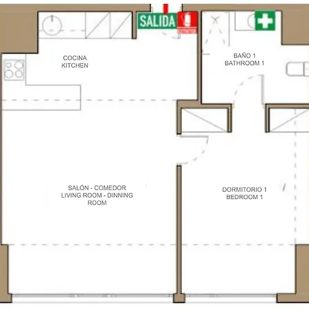 Apartment 1 Bedroom 1 Bathroom Furnished - Justicia - Refurbished - Minty *
