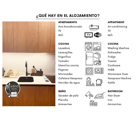 Appartement Nuevo Y Reformado Al Lado De La Gran Via Madrilena