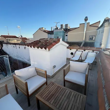 Chic Penthouse With Urban Charm & Rooftop Apartment Madrid