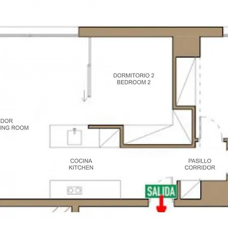 2 Bedrooms 1 Bathroom Furnished - Justicia - Incredible Views - Mintystay Apartment
