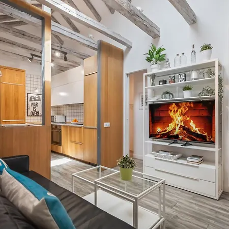 Apartment Attic 3bedrms-2baths In Heart Of Malasana Madrid