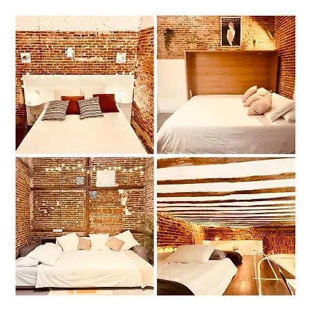 Calle Amparo100 Red Brick Loft For 8 Lavapies 아파트 *