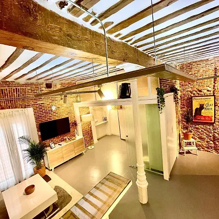 아파트 Calle Amparo100 Red Brick Loft For 8 Lavapies *
