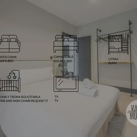 Premium 7pax En Calle Santa Ana-la Latina E2 Apartment *