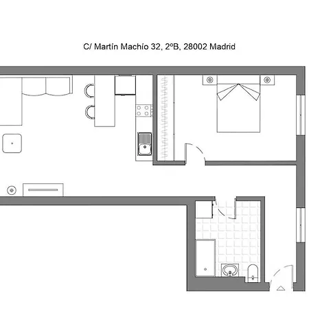 Apartment For Acogedor Temporal De Un En Chamartin Mma322b *